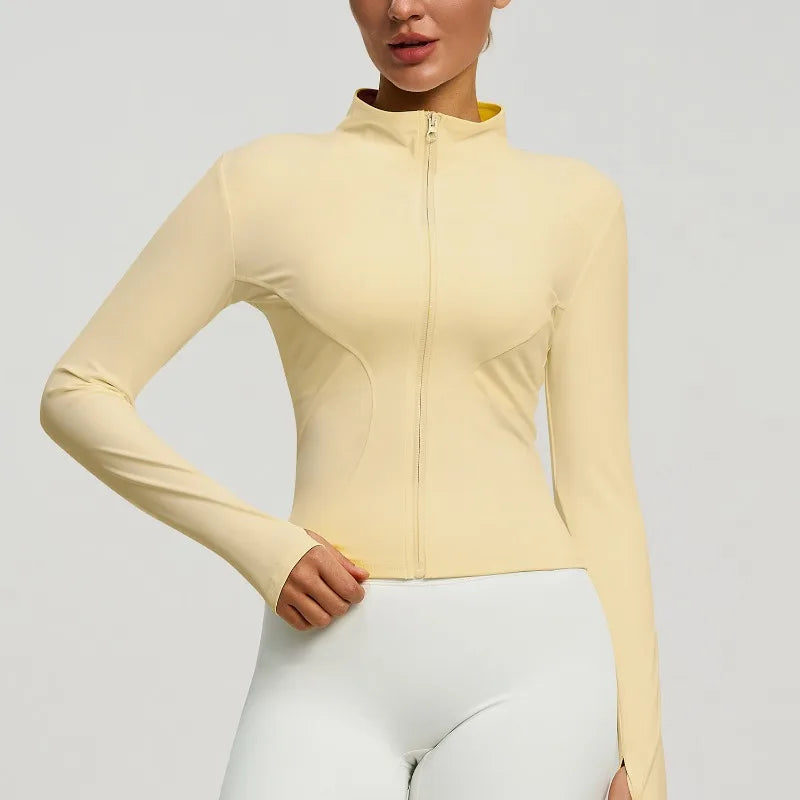 Slim Fit Zip-Up Yoga Jacket