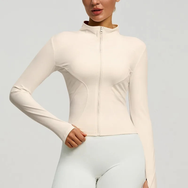 Slim Fit Zip-Up Yoga Jacket