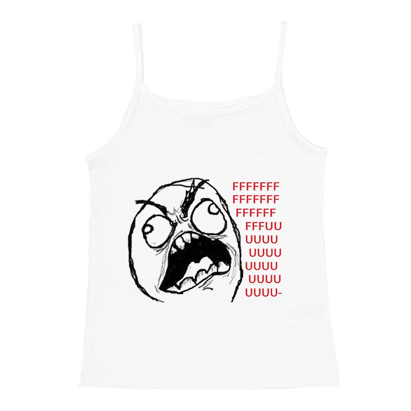 Backless Graphic Print Y2K Tank Top