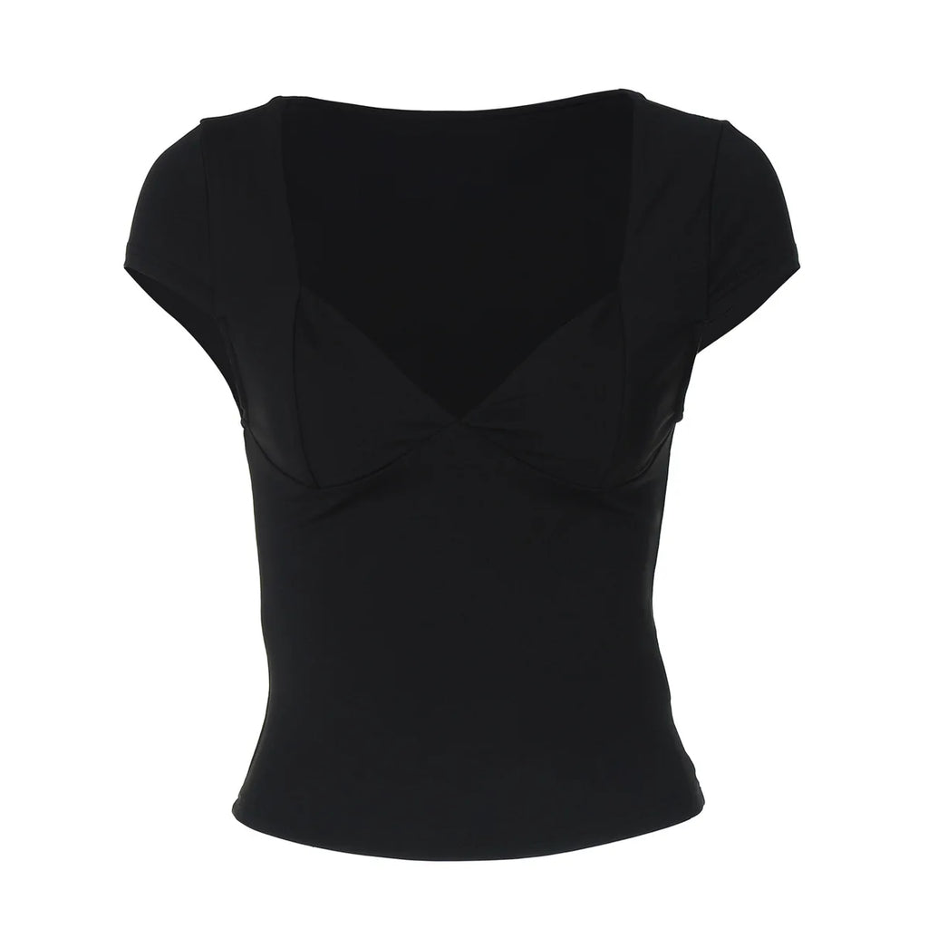 Summer V-Neck Waist Crop Top