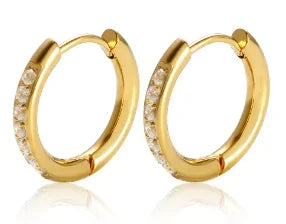 Women's Luxury Zircon Geometric Circle Hoop Earrings