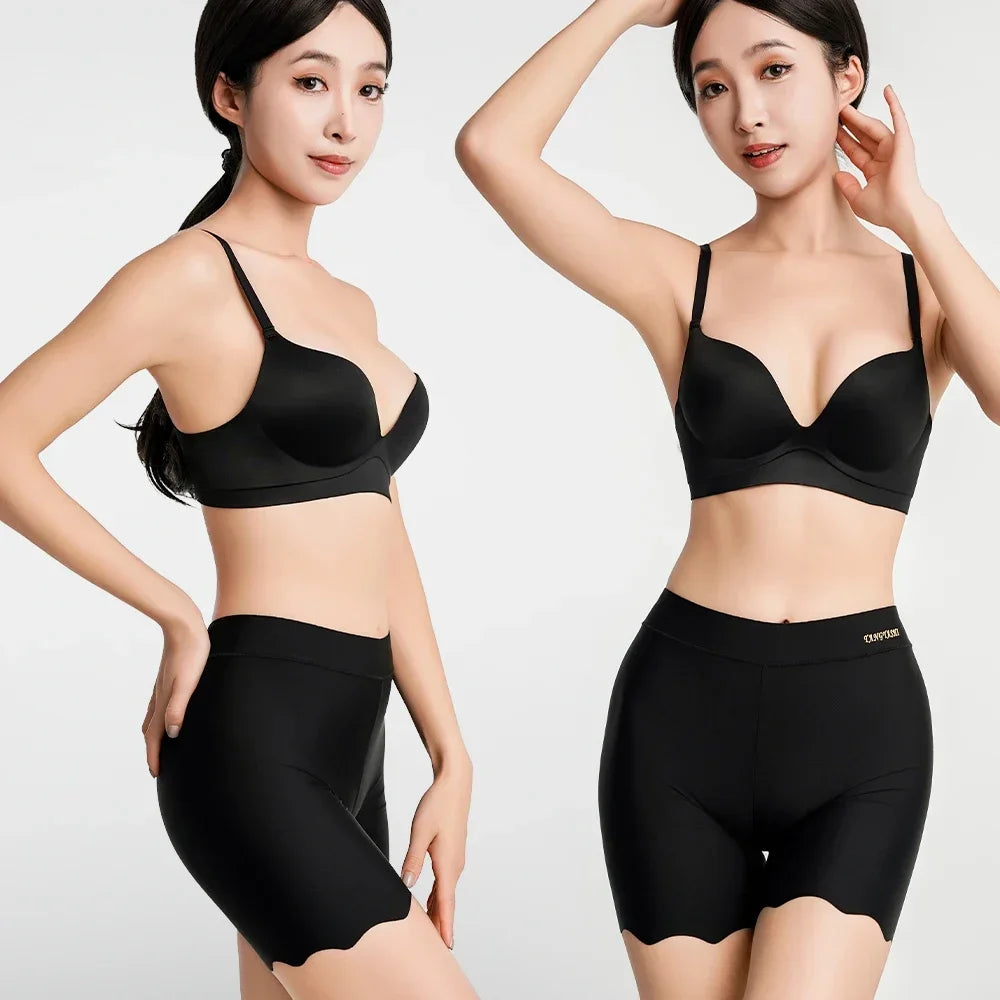 Women's Seamless Ice Silk Safety Shorts