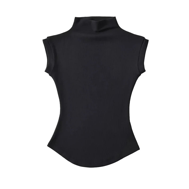 Turtleneck Slim Pullover Tee