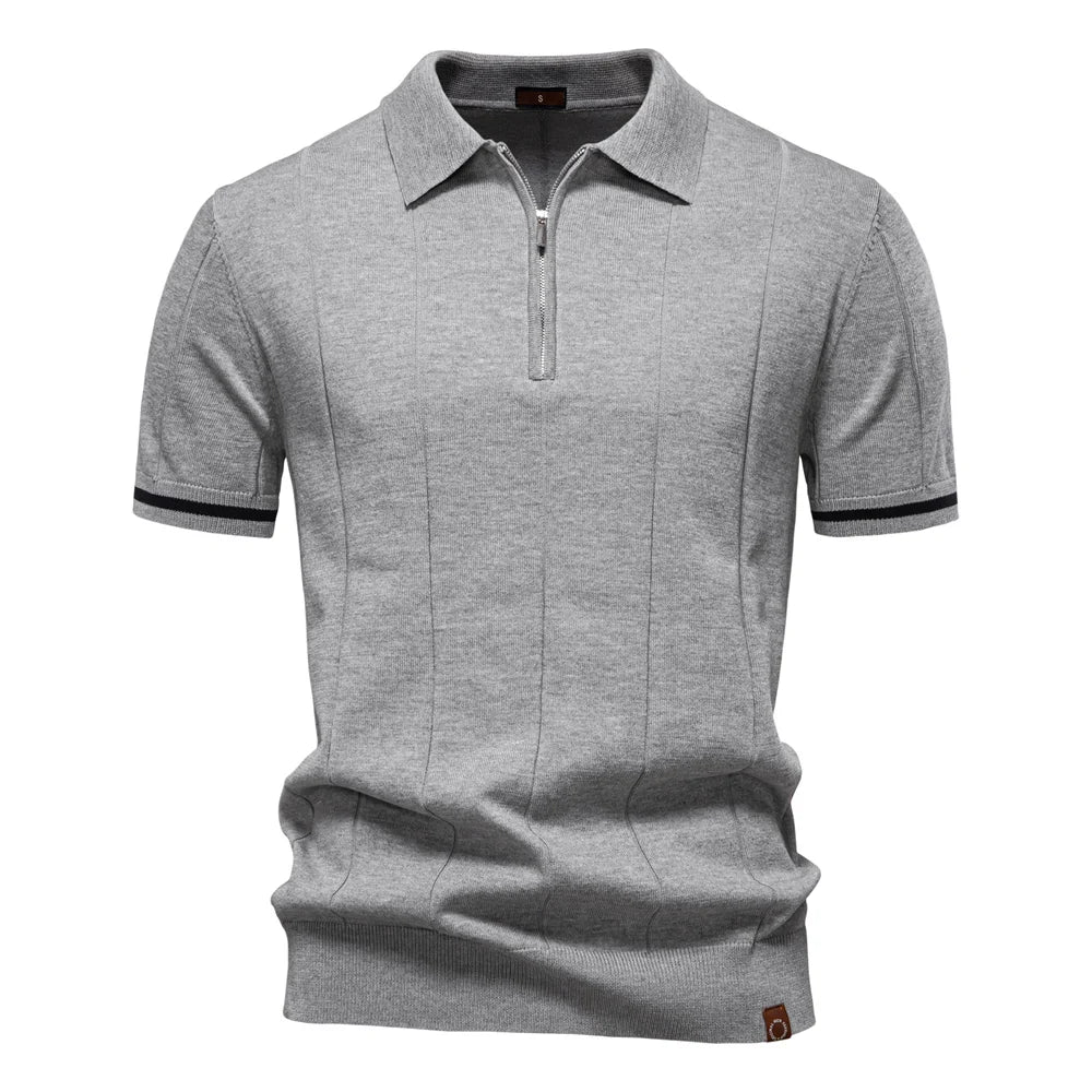 Slim Fit Zip Polo Shirt