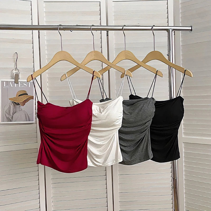 Skinny Spaghetti Strap Crop Tank