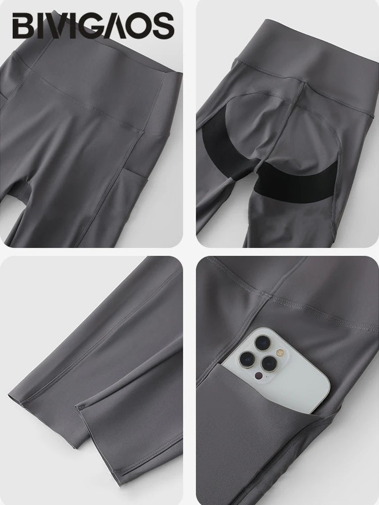 Voxlora High Waist Sharkskin Cycling Shorts