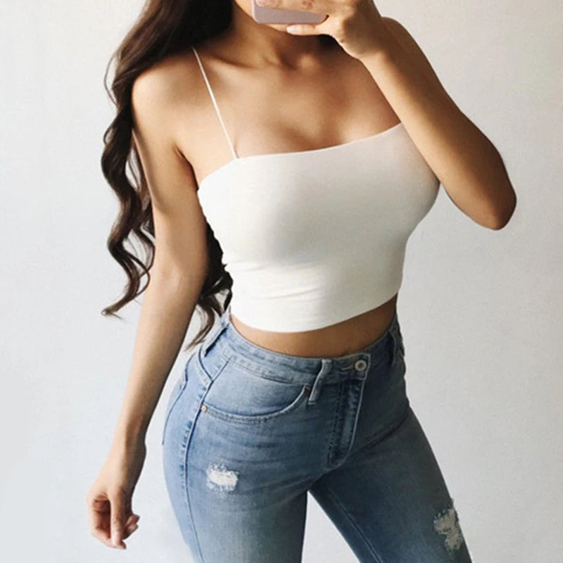 Seamless Bustier Crop Tee