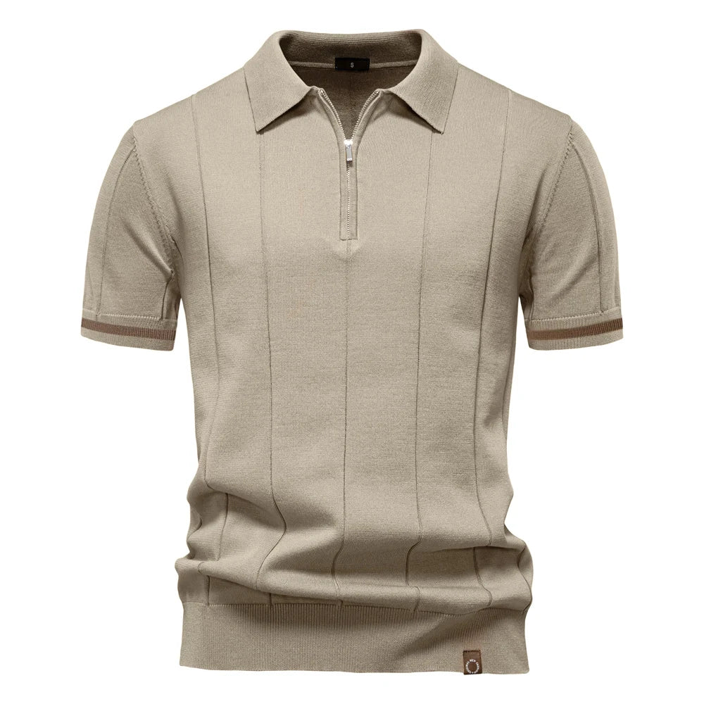Slim Fit Zip Polo Shirt