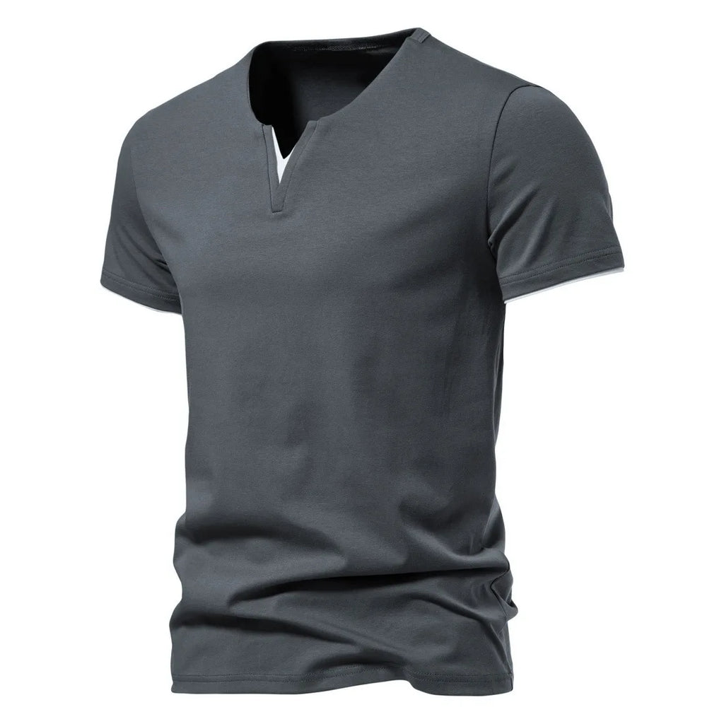 Slim Fit Henley Short Sleeve T-Shirt