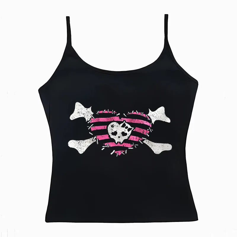 Y2K Aesthetic Vintage Crop Cami