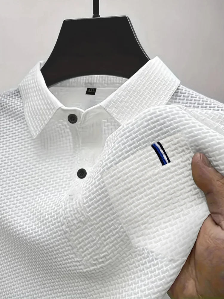 Ice Silk Lapel Polo Shirt