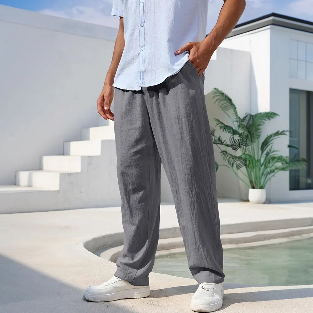 Cotton Linen Beach Sweatpants