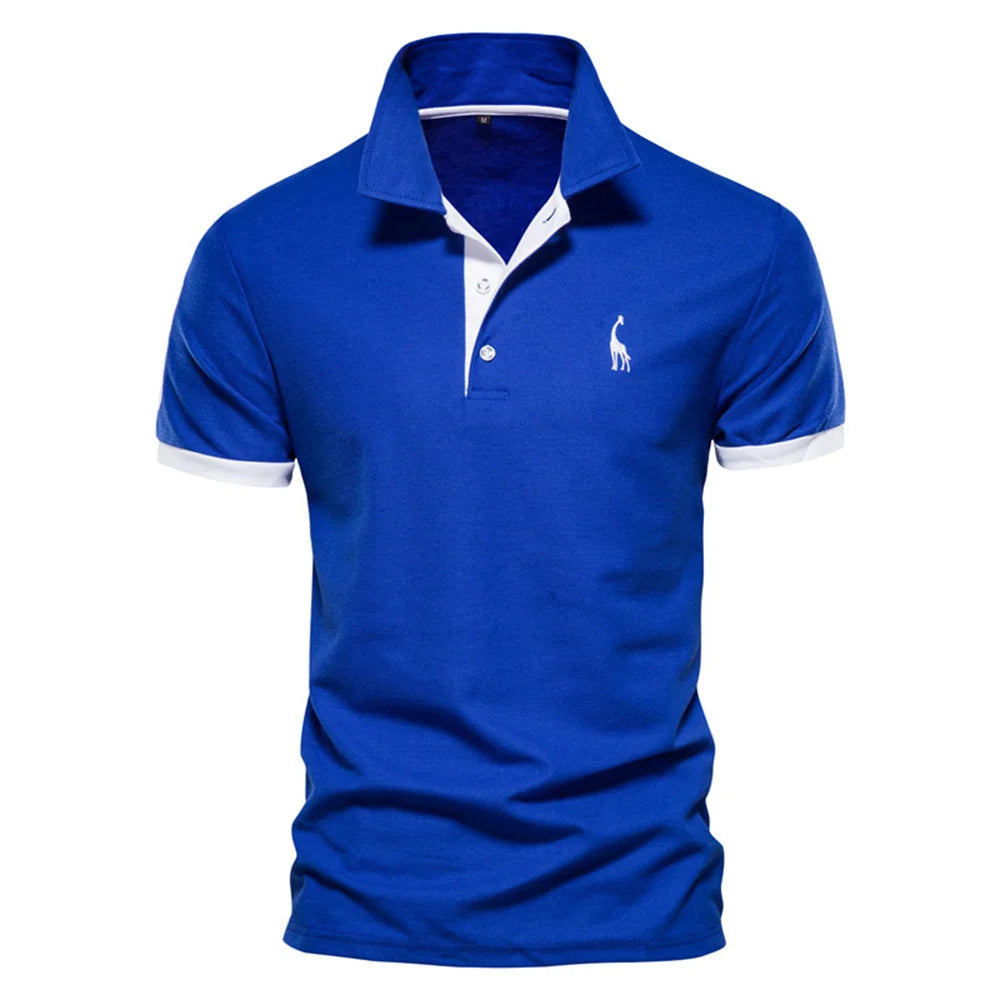 Embroidered Giraffe Polo Shirt