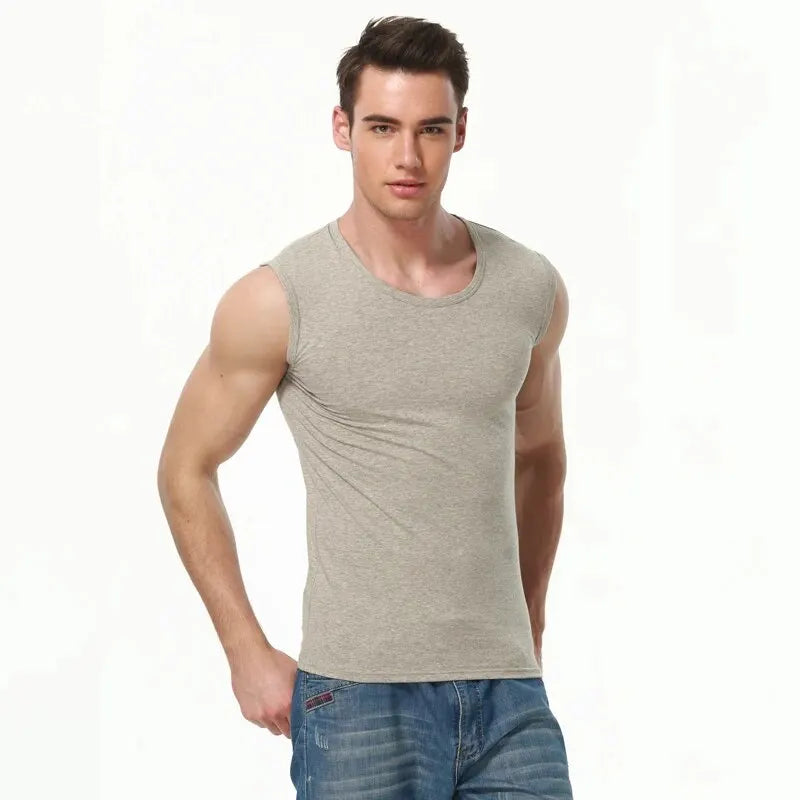 Slim Fit Sleeveless Cotton Vest (3-Pack)