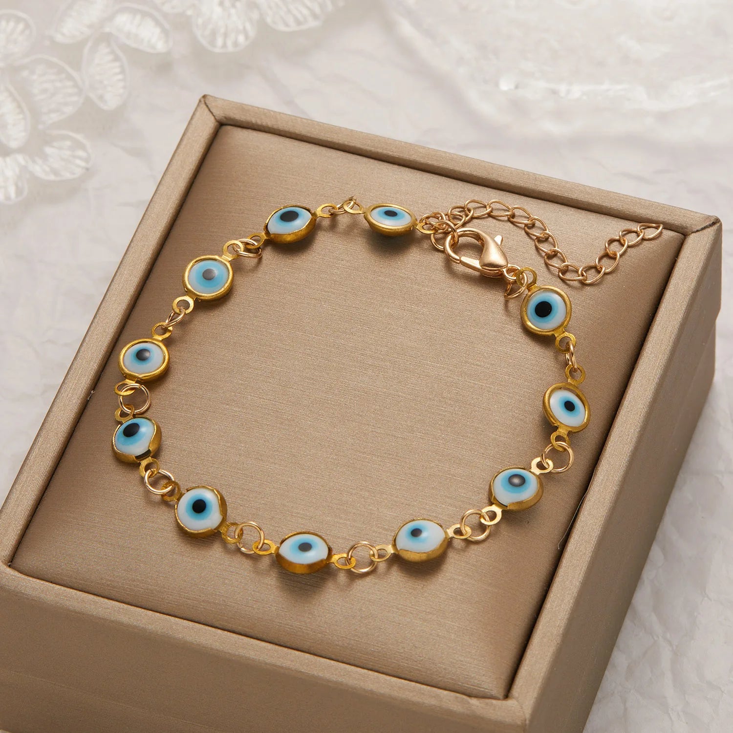 Lucky Evil Eye Adjustable Charm Bracelet