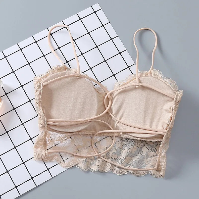 Lace Bralette Bustier Crop Top