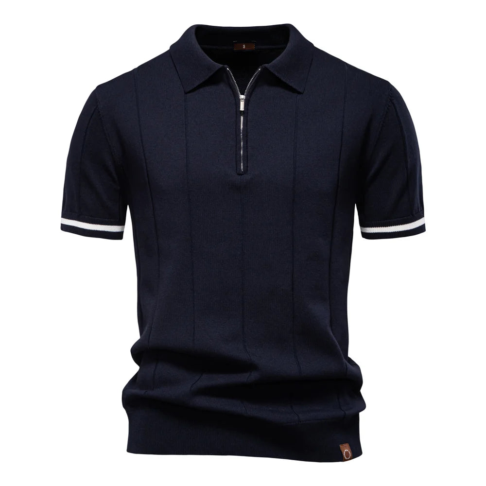 Slim Fit Zip Polo Shirt
