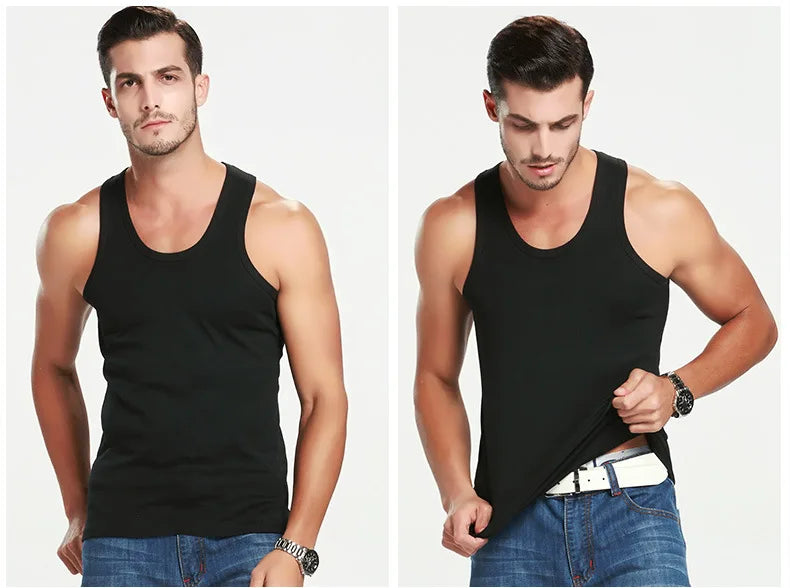 Sleeveless Cotton Fitness Vest