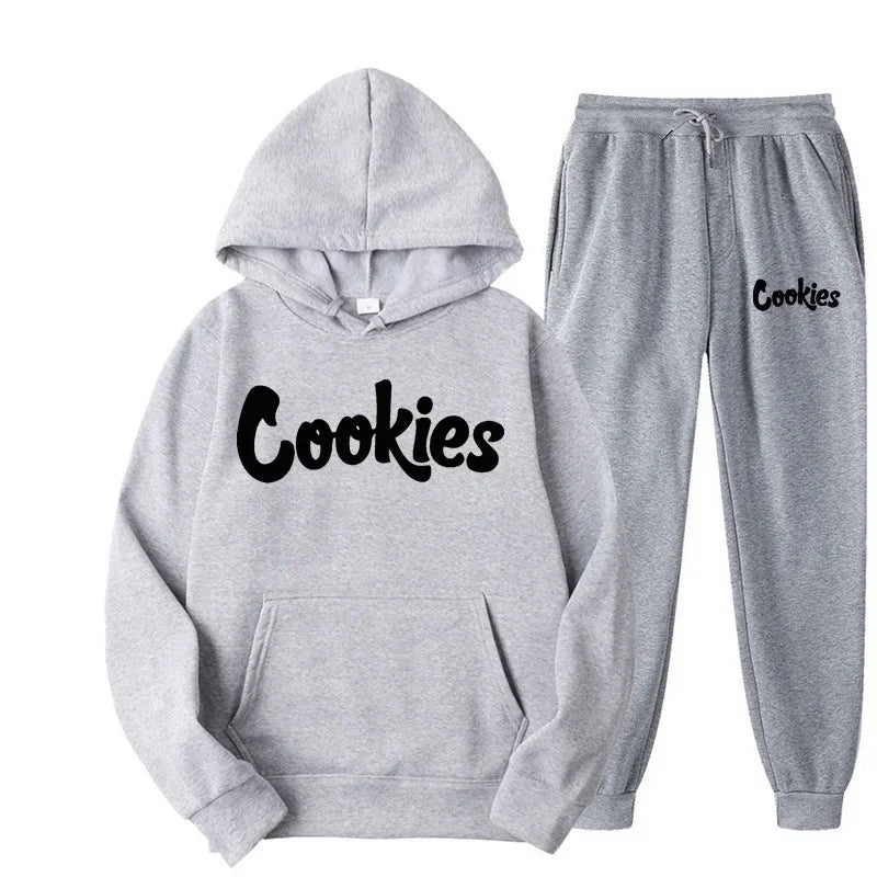 Print Logo Hoodie & Jogger Two-Piece Set