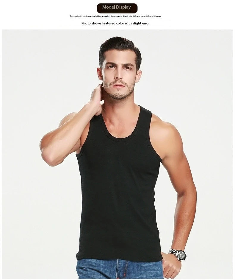 Sleeveless Cotton Fitness Vest