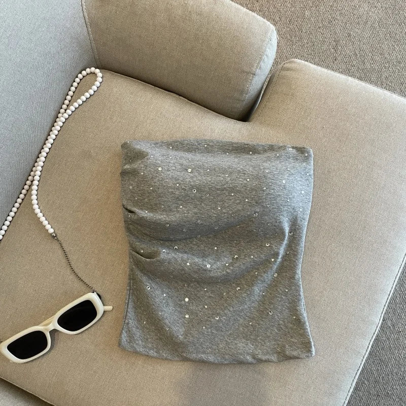 Diamond Strapless Tube Top