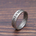 Fashion Retro Viking Rune Ring for Men Women 316L Stainless Steel Odin Letter Rings Couple Simple Amulet Jewelry Gifts Wholesale