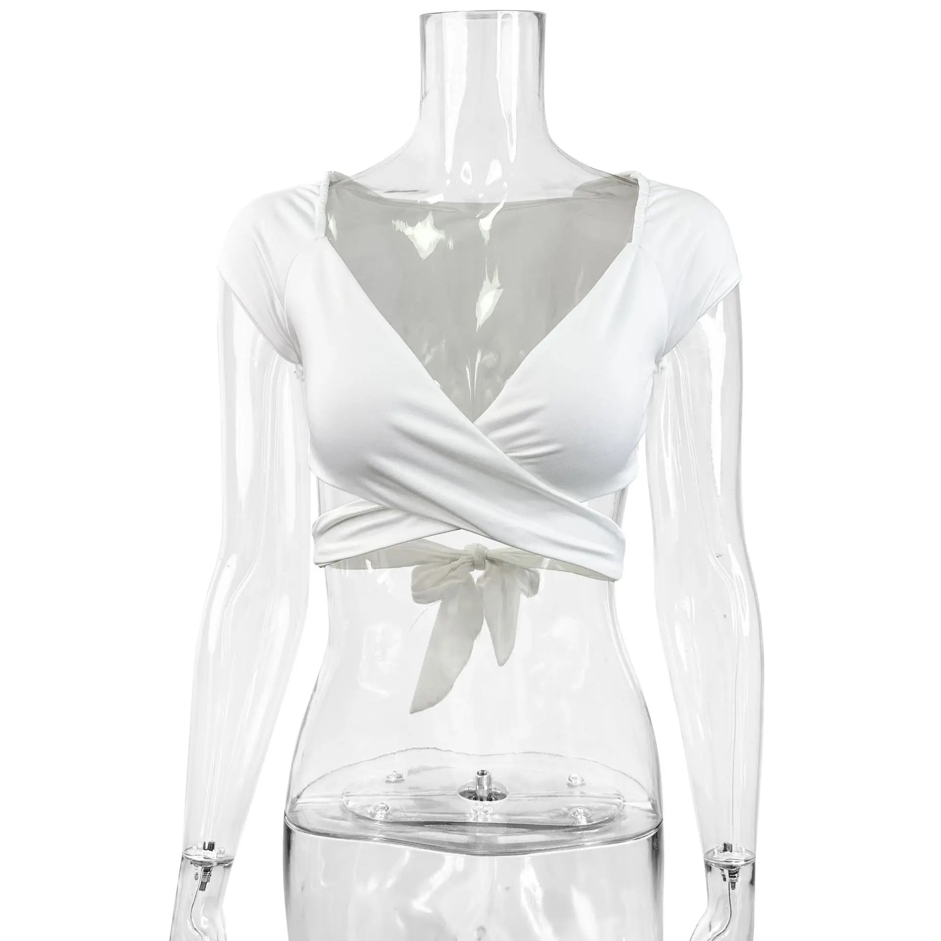 V-Neck Push Up Crop Top