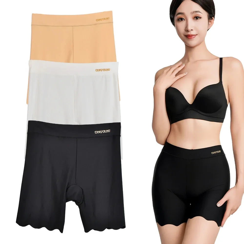 Women's Seamless Ice Silk Safety Shorts