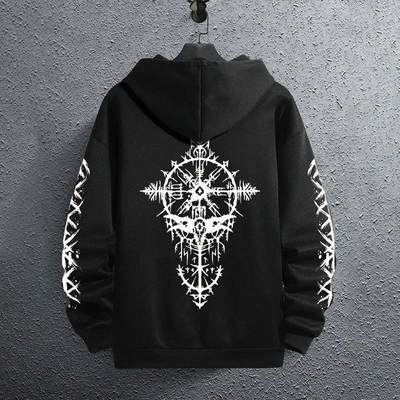 Sporty Pullover Hoodie Sweatshirt