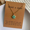 Women's Korean Colorful Flower Pendant Choker Necklace