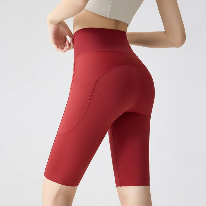 Voxlora High Waist Sharkskin Cycling Shorts