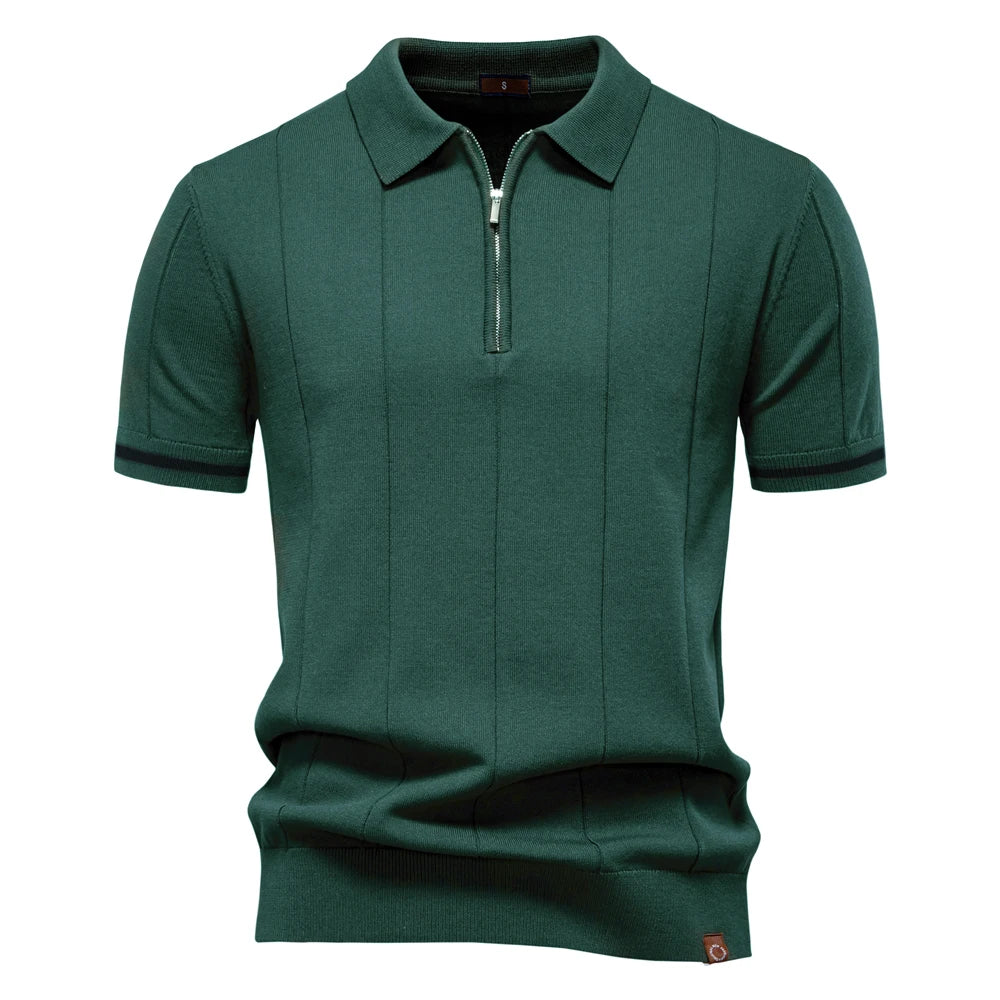 Slim Fit Zip Polo Shirt