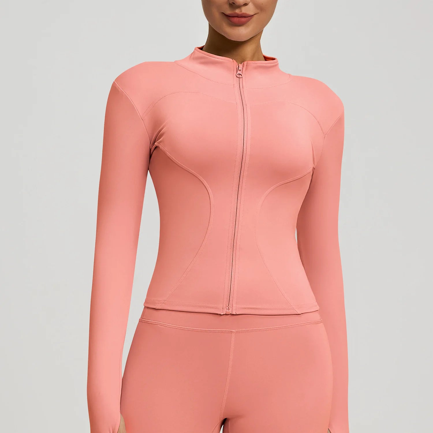 Slim Fit Zip-Up Yoga Jacket
