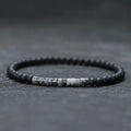 Men's 4mm Handmade Onyx Stone Beaded Bracelet