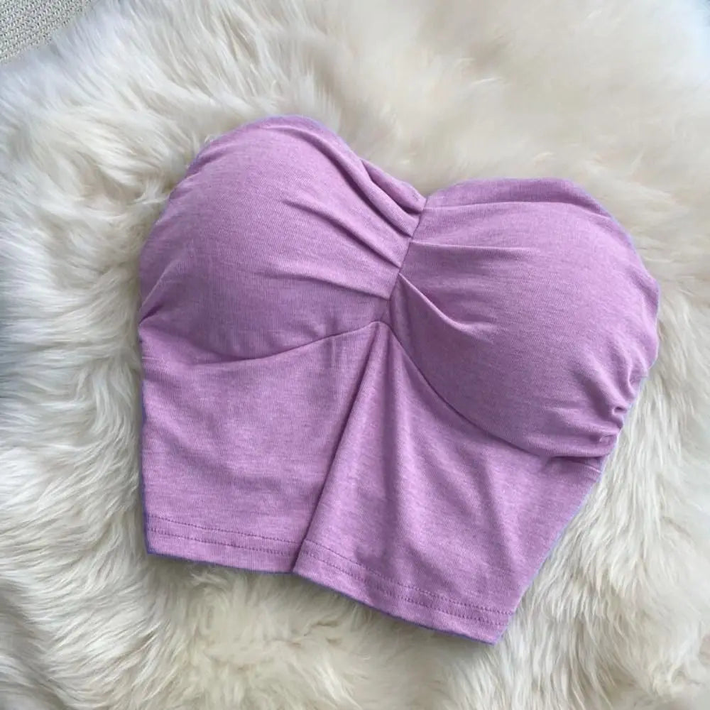 Solid Backless Crop Cami