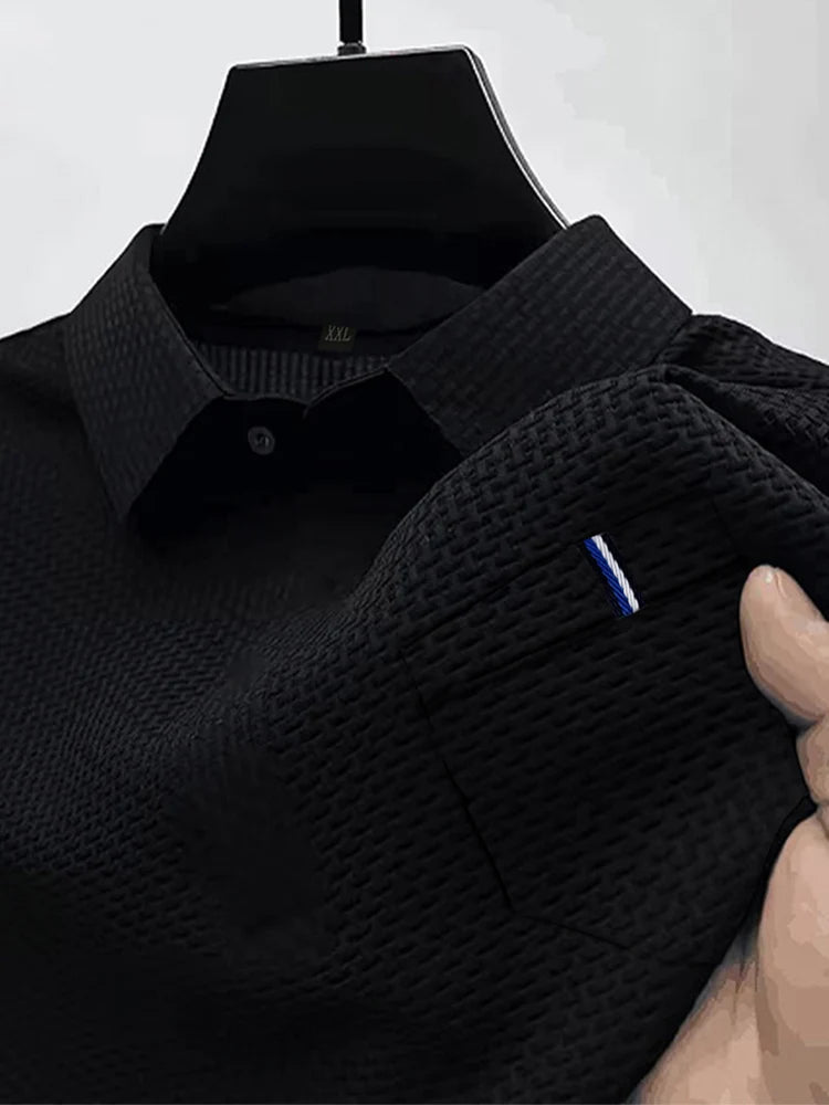 Ice Silk Lapel Polo Shirt
