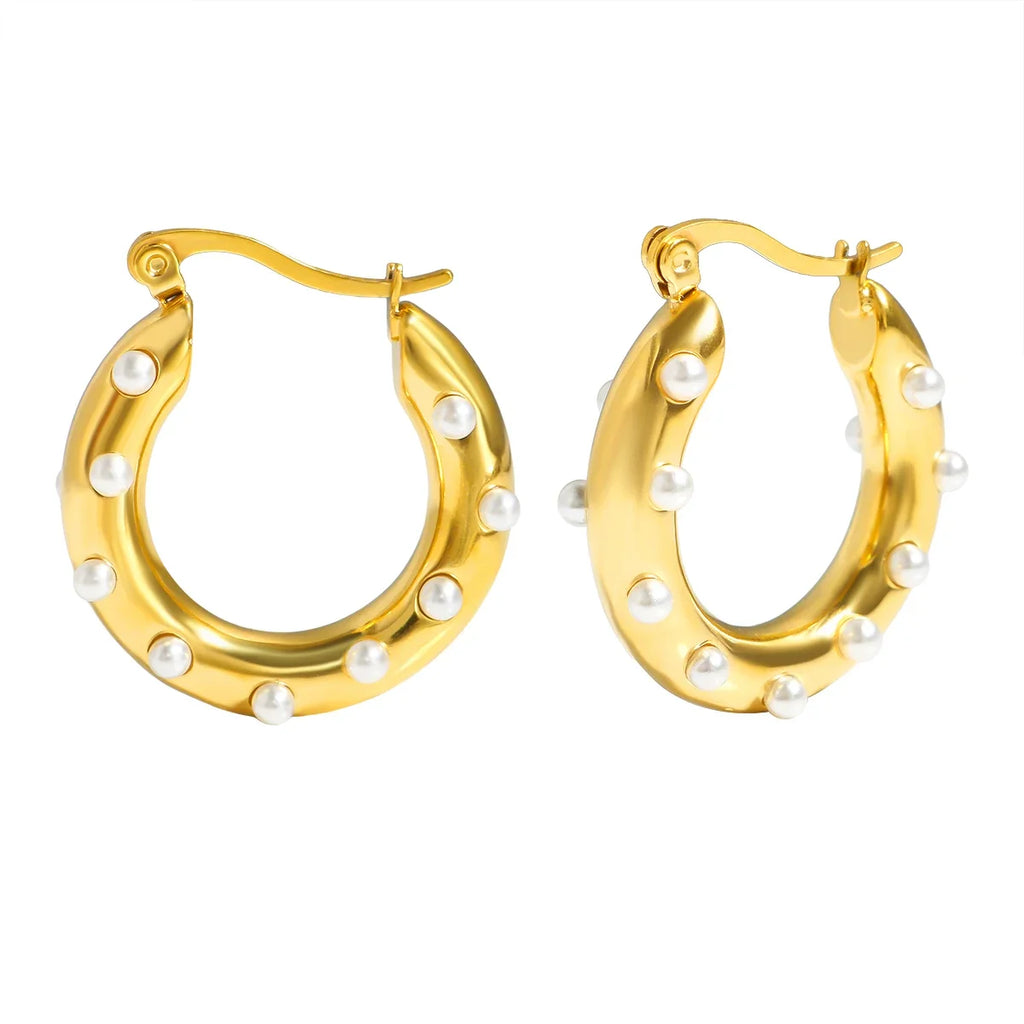Women's Luxury Zircon Geometric Circle Hoop Earrings