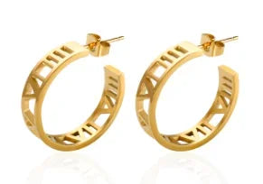 Women's Luxury Zircon Geometric Circle Hoop Earrings
