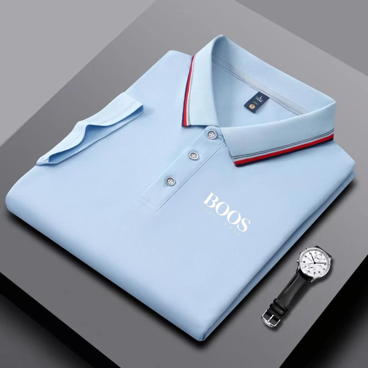Breathable Embroidered Polo Shirt