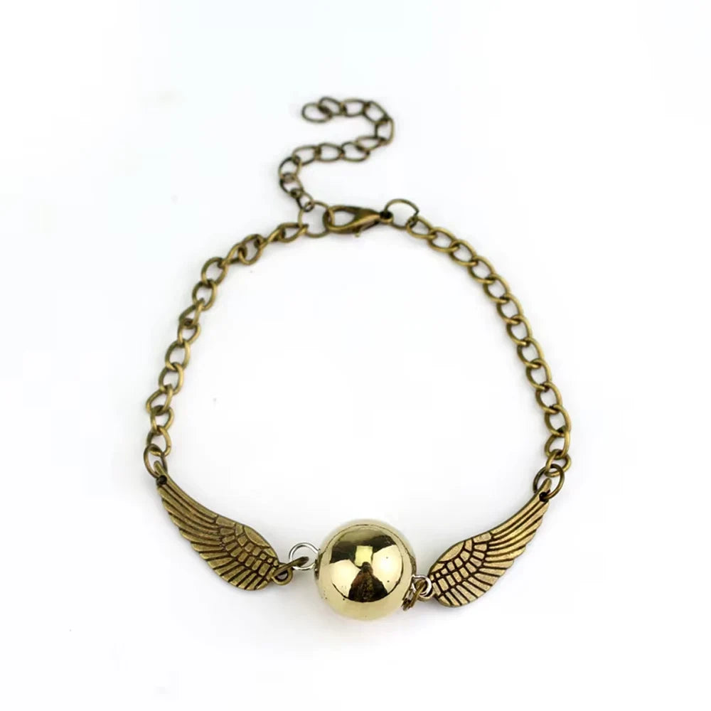 Harri Golden Snitch Bracelet Potter Multi Wings Snitchs Owl Hedwig Layer Handmade Bracelet for Fans Gifts