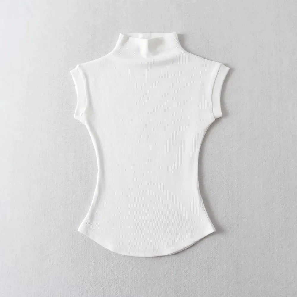 Turtleneck Slim Pullover Tee