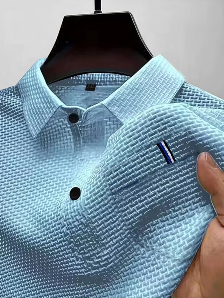 Ice Silk Lapel Polo Shirt